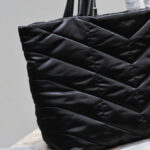 Saint Laurent Puffer Tote In Econyl Black